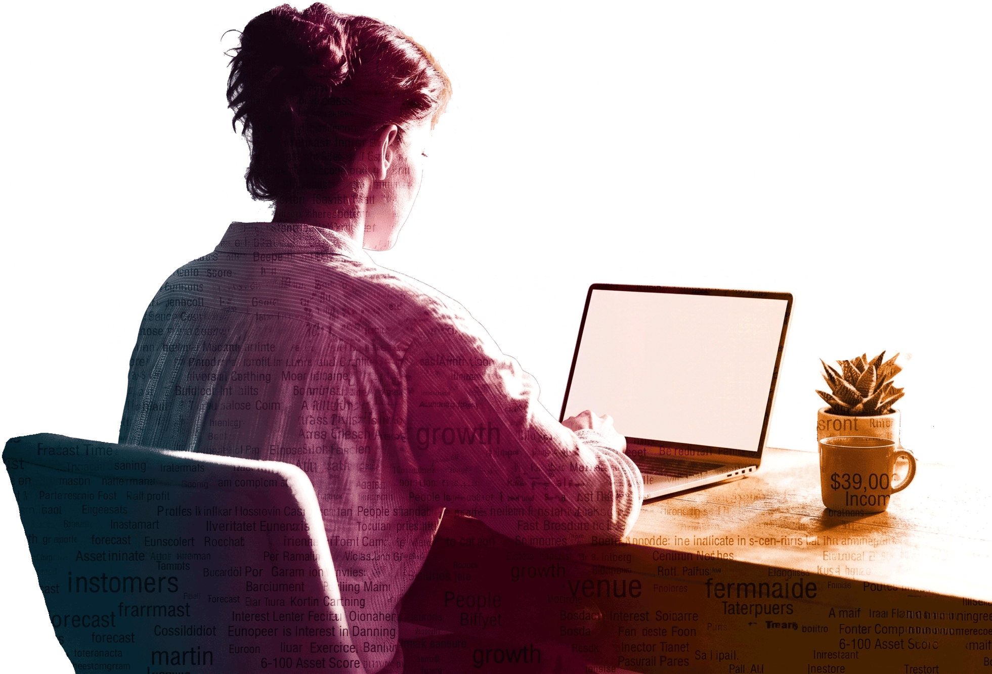 Woman at Desk Viewing Laptop Screen Woman at Desk Viewing Laptop Screen